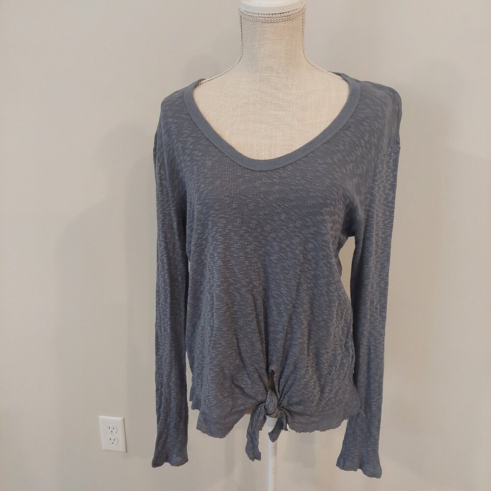 Left of Center Anthropologie Tie Front Top